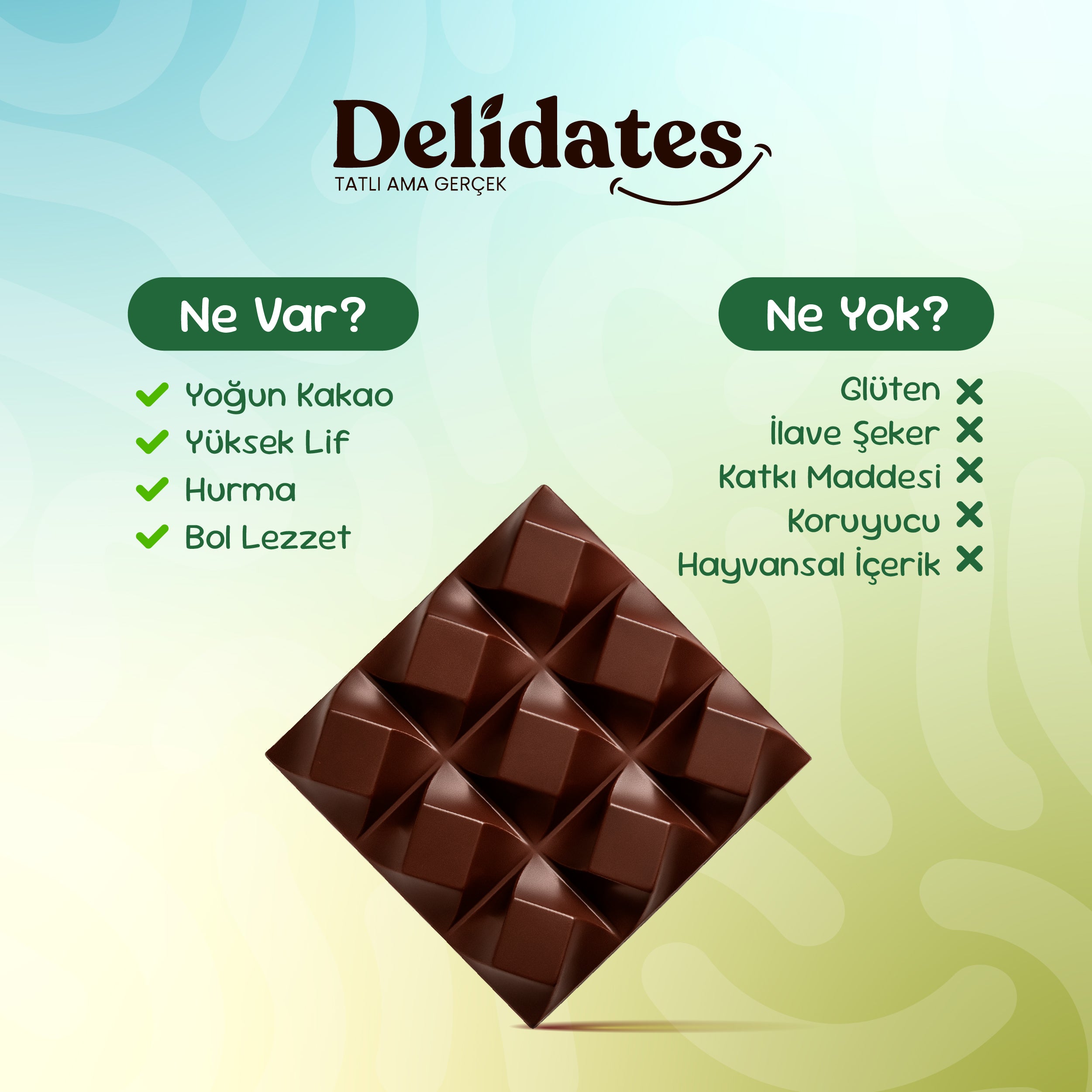 Delidates Hurmalı Bitter Çikolata