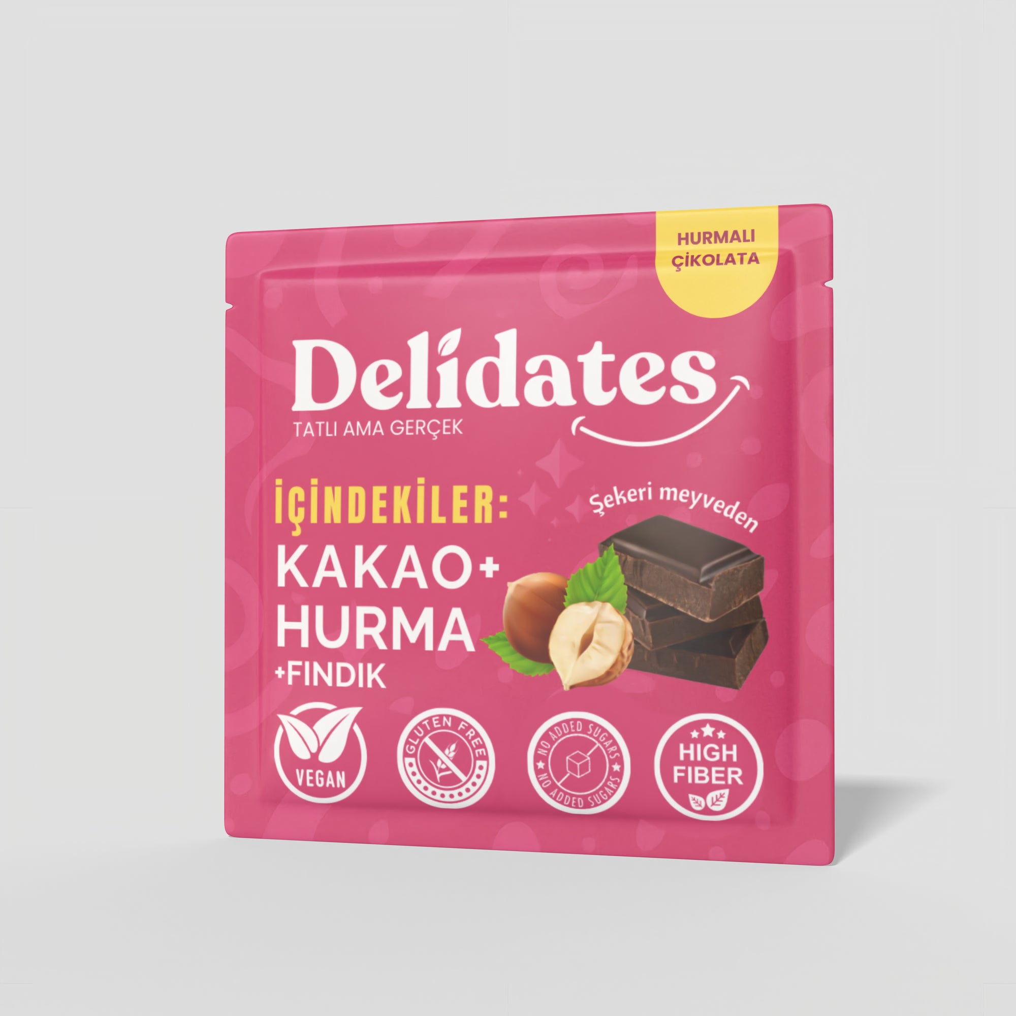 Delidates Fındıklı Hurmalı Bitter Çikolata