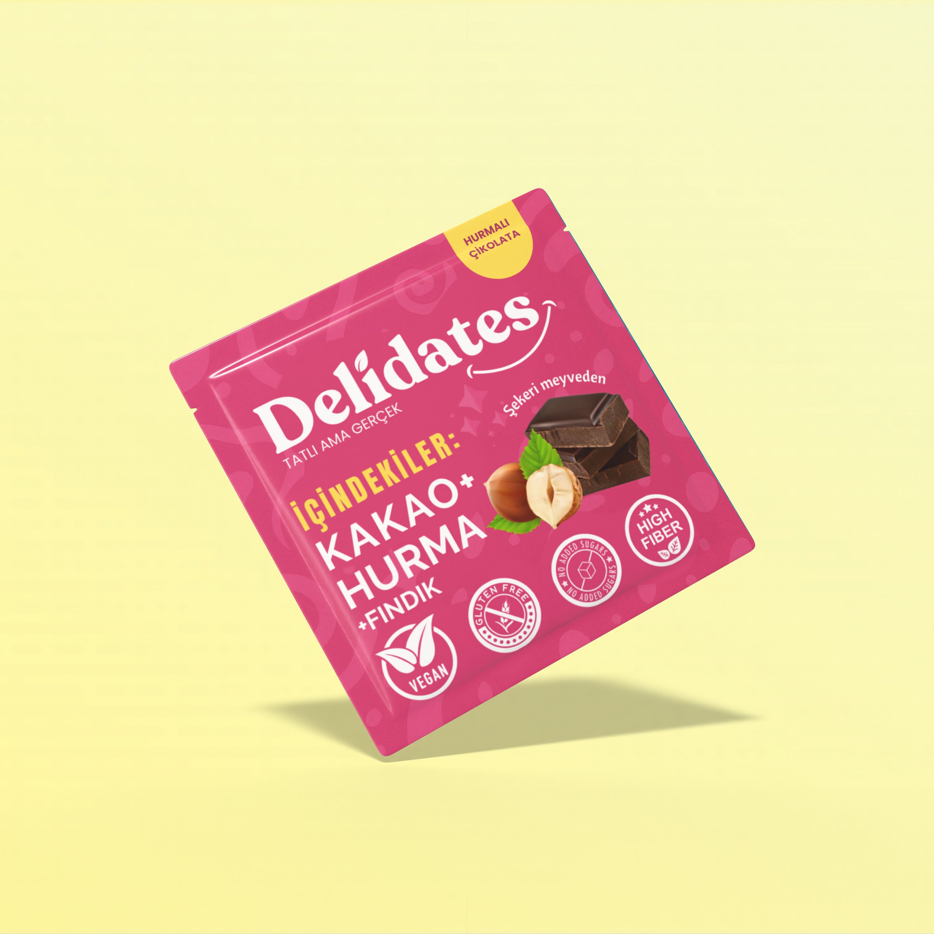 Delidates Fındıklı Hurmalı Bitter Çikolata